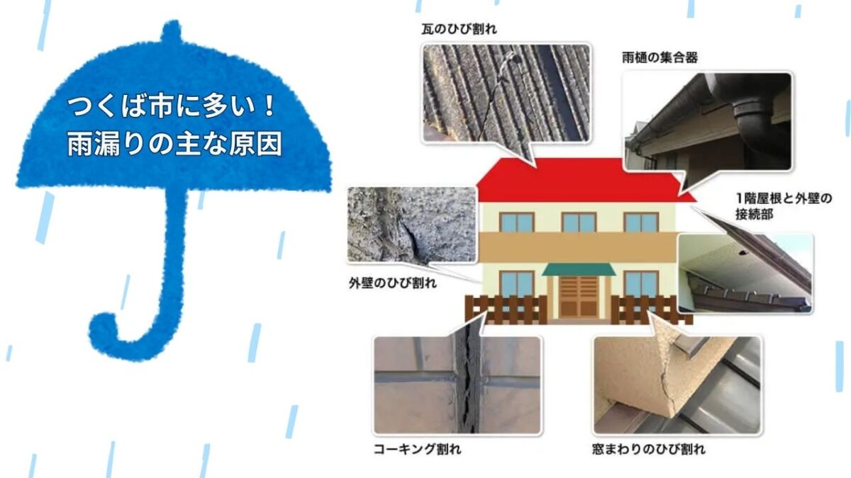 つくば市に多い！雨漏りの主な原因とは