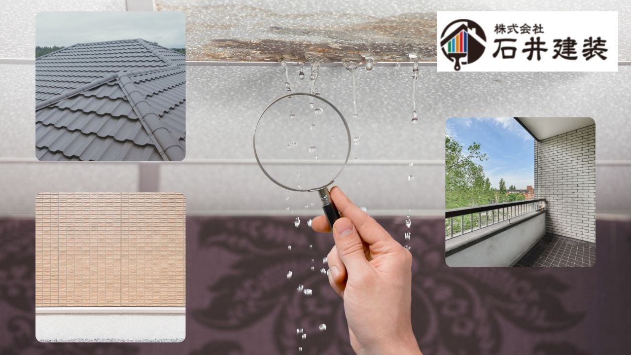 龍ヶ崎市の雨漏り原因は“場所”で絞れる|屋根・外壁・ベランダ別のチェックポイント