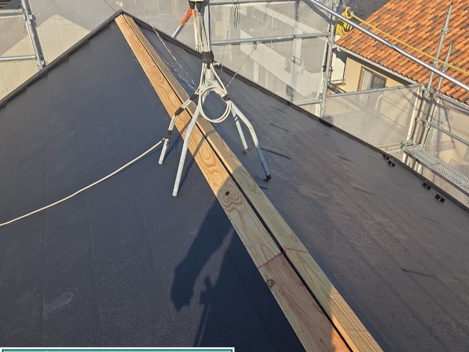 我孫子市泉Ｏ様邸屋根棟抑え板