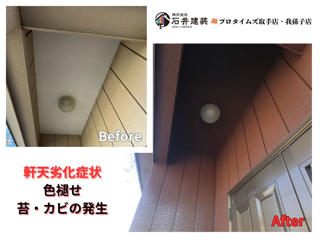 龍ケ崎市南中島町Ｍアパートビフォーアフター画像：軒天