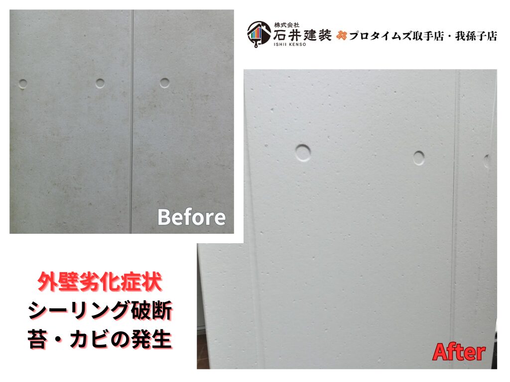 つくば市二の宮M様邸ビフォーアフター画像：外壁